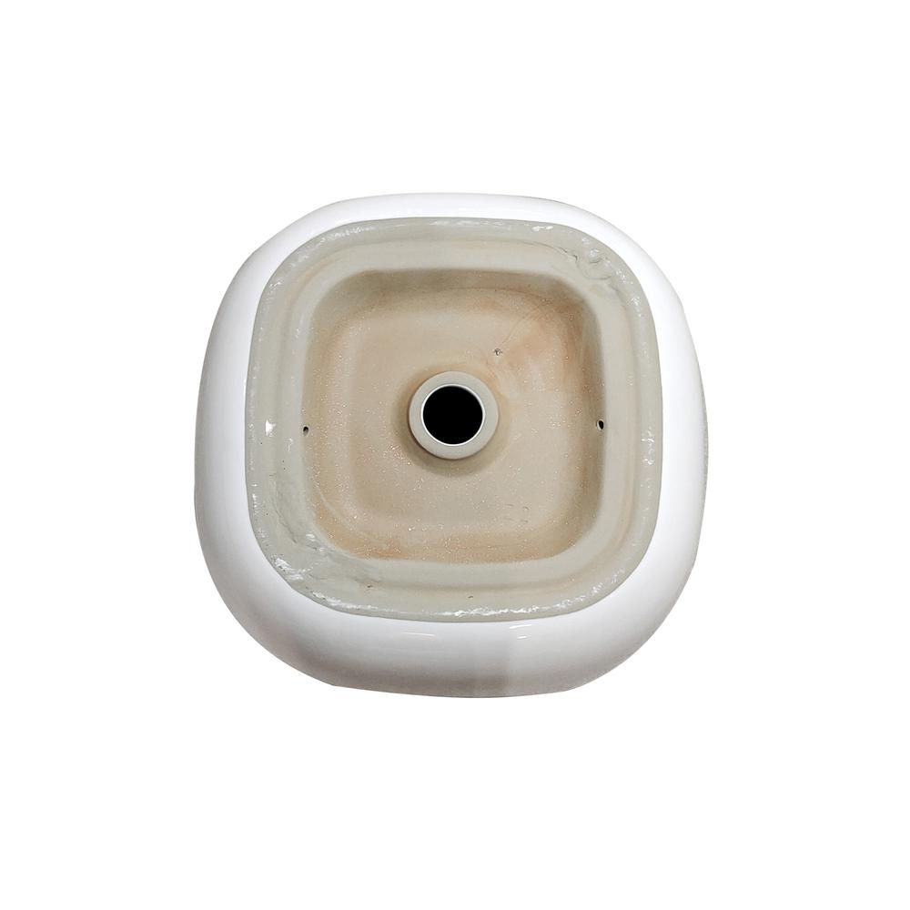 16 in. Square White Finish Ceramic Bathroom Vanity Sink. Picture 5