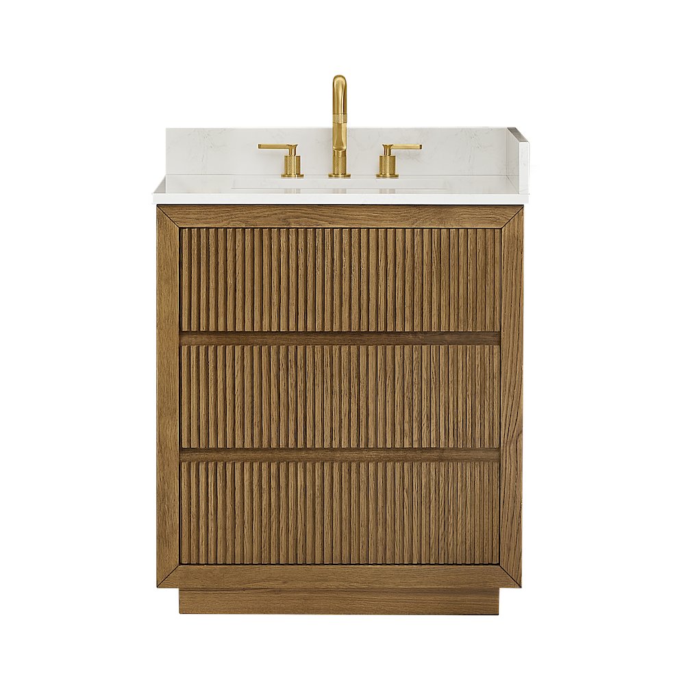 Navan 30" Single Bathroom Vanity in Weathered Brown. Picture 1