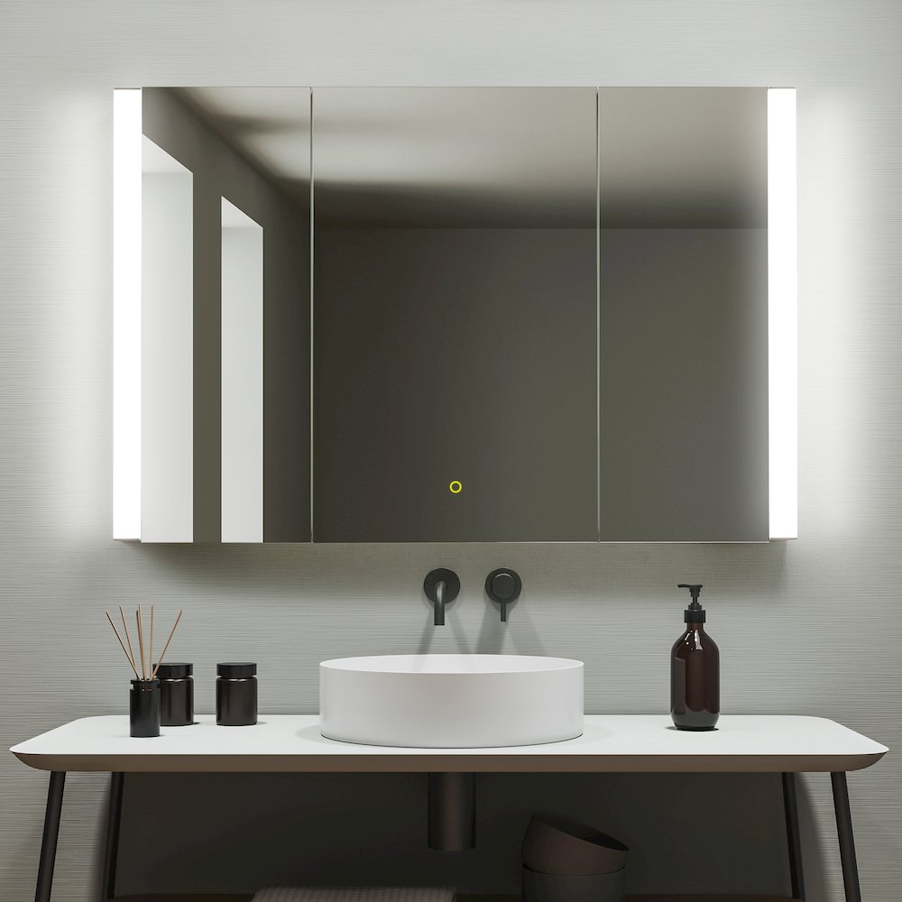 48"x32" Rectangular Bathroom Aluminum Mirror Medicine Cabinet. Picture 5