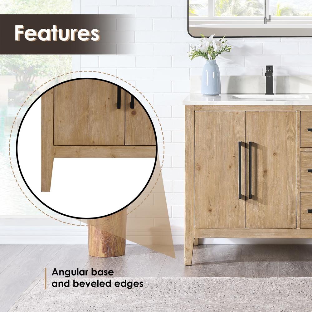 Single Bathroom Cabinet Vanity Base without Top and Sink, no Mirror. Picture 9