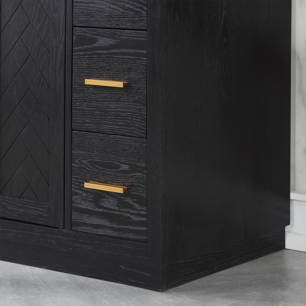 48" Single Bathroom Vanity Set in Black Oak without Mirror. Picture 9