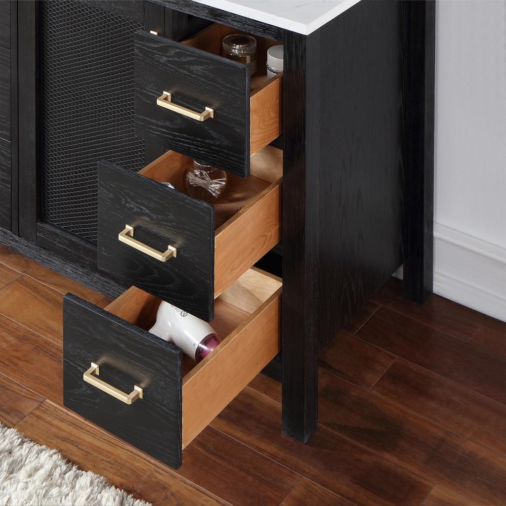 42" Single Bathroom Vanity Set in Black Oak without Mirror. Picture 8