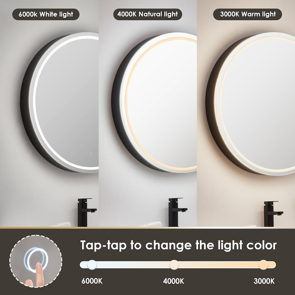 24x24" Round Frameless Surface-Mount Medicine Cabinet. Picture 11