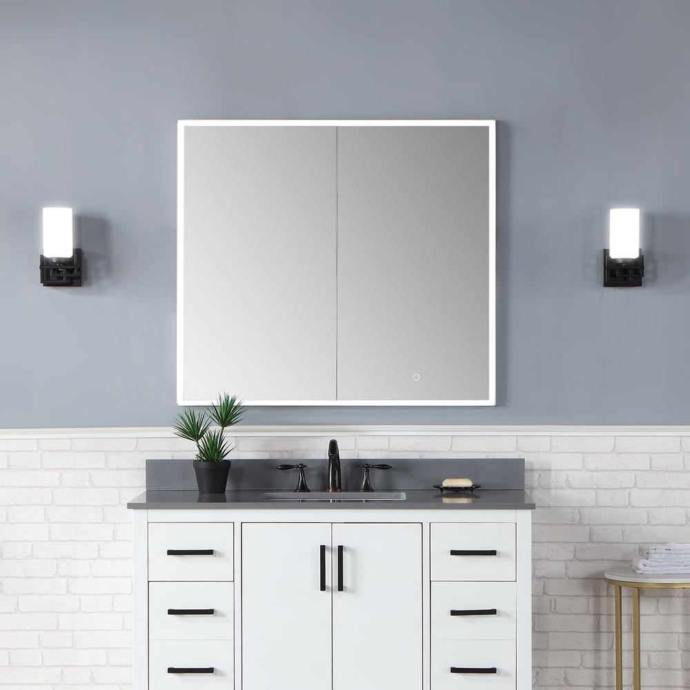 Frameless Surface-Mount/Recessed LED Lighted Bathroom Medicine Cabinet. Picture 8