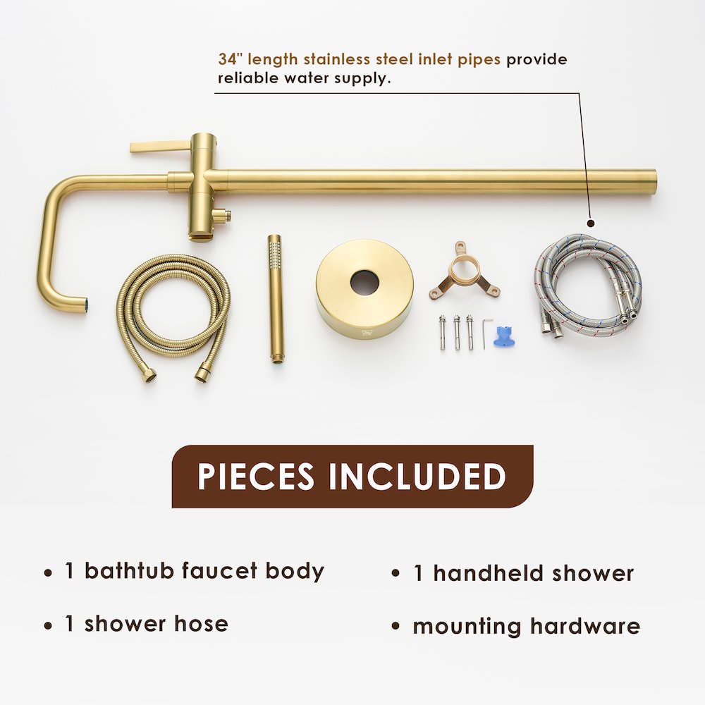 Single Lever Handle Freestanding Floor Mounted Tub Filler. Picture 14