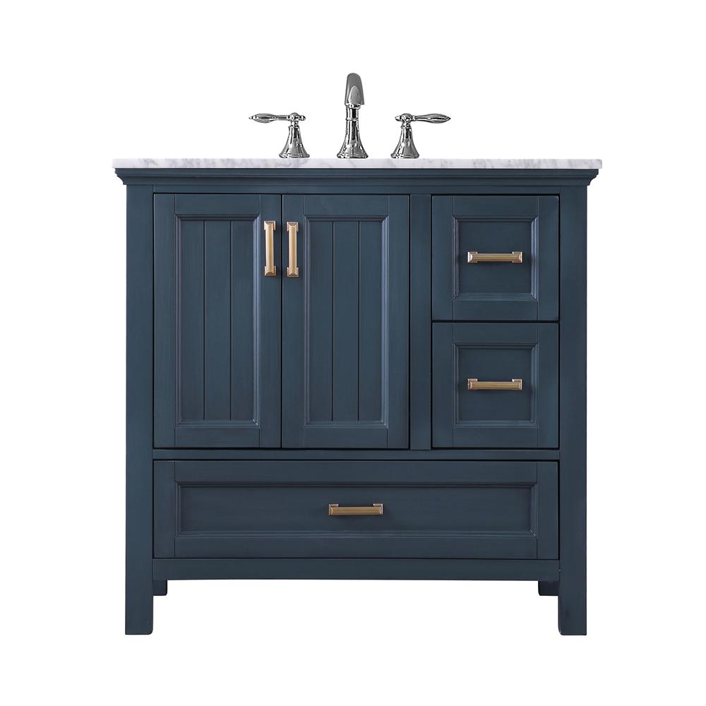 36" Single Bathroom Vanity Set in Classic Blue without Mirror. Picture 1
