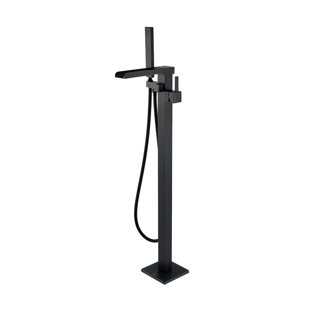 Single Lever Handle Freestanding Floor Mounted Tub Filler. Picture 1