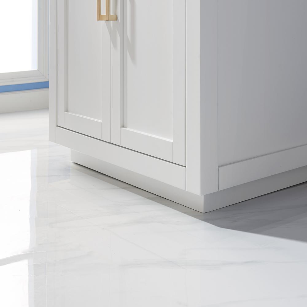 30" Single Bathroom Vanity Set in White with Mirror. Picture 9