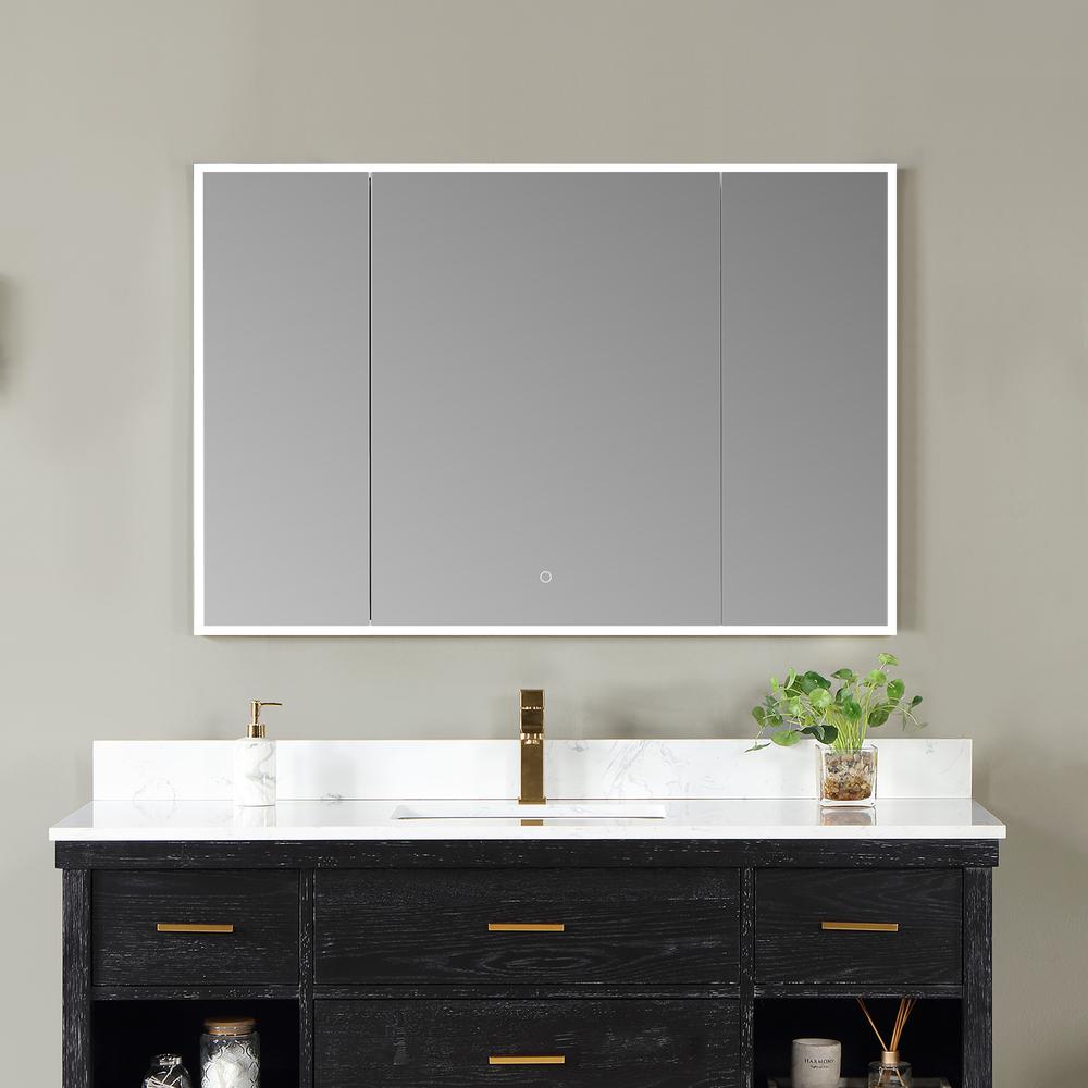 Frameless Surface-Mount/Recessed LED Lighted Bathroom Medicine Cabinet. Picture 14