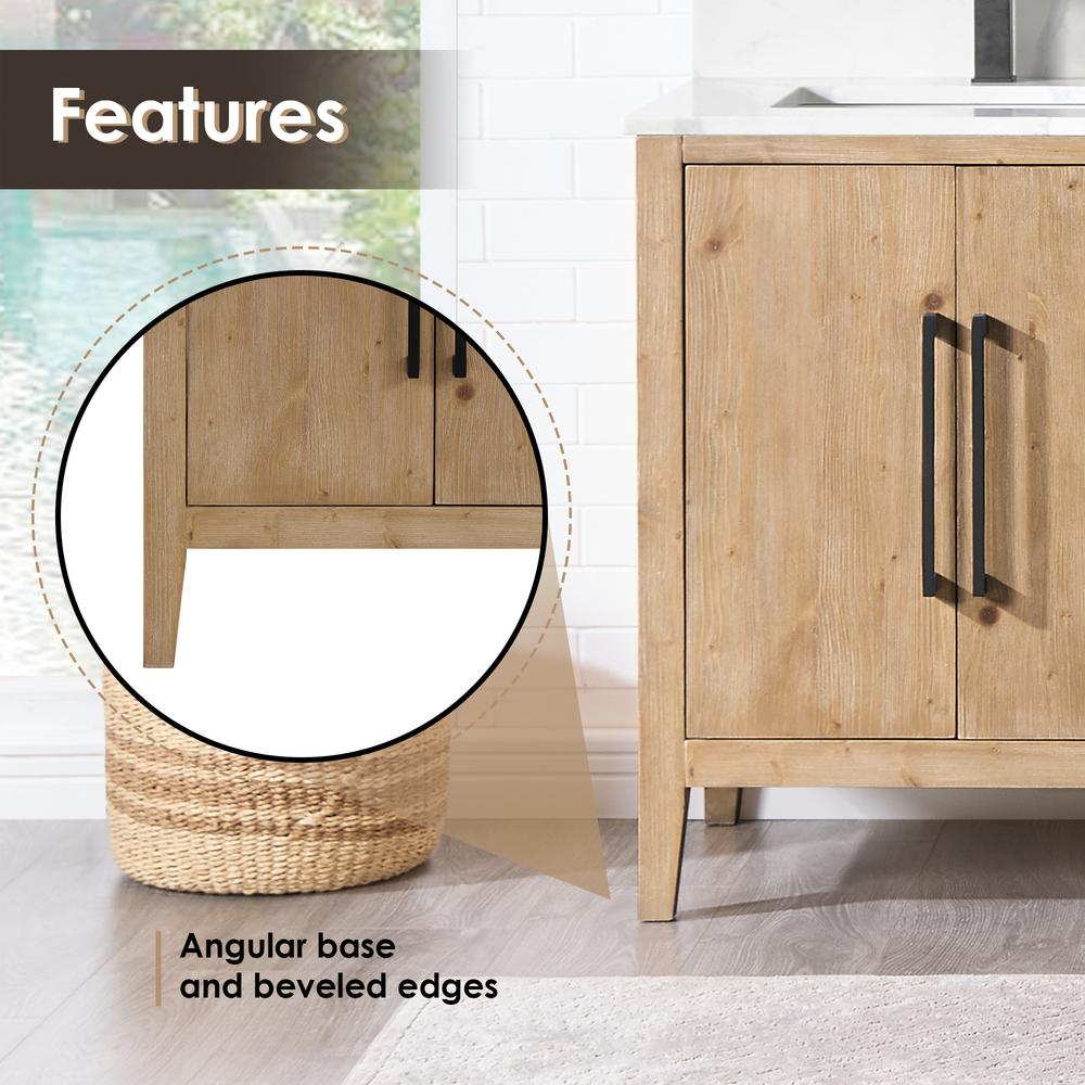 Double Bathroom Cabinet Vanity Base without Top and Sink, no Mirror. Picture 9
