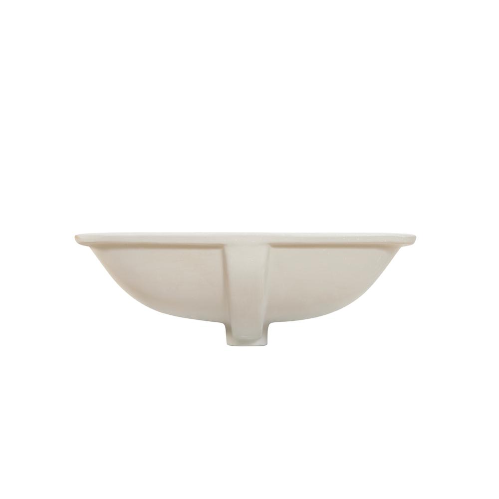 20 in. Retegular White Finish Ceramic Undermount Vanity Sink. Picture 10
