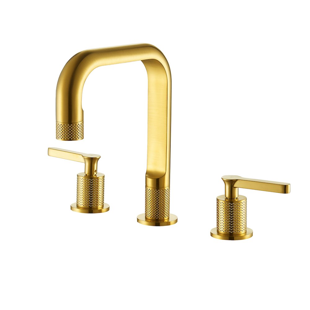 8. in Widespread 2-Handle Bathroom Faucet in Brushed Gold. Picture 1