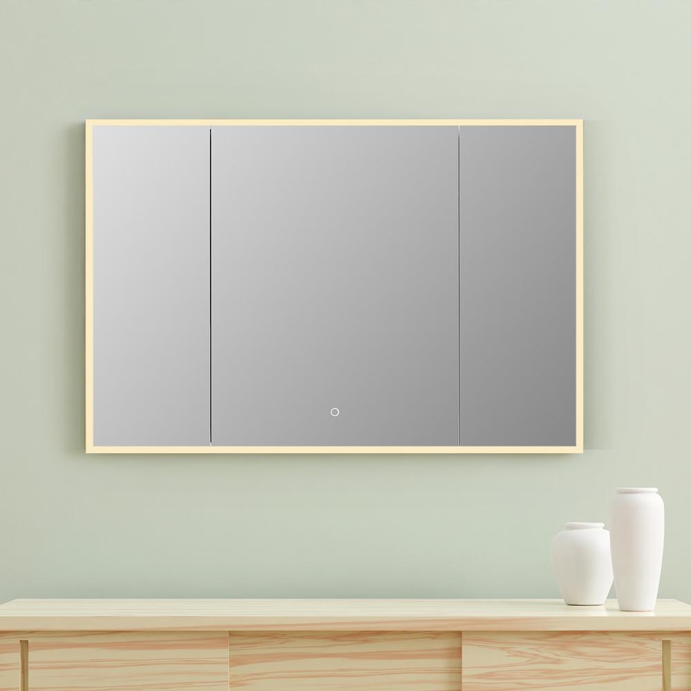 Frameless Surface-Mount/Recessed LED Lighted Bathroom Medicine Cabinet. Picture 15