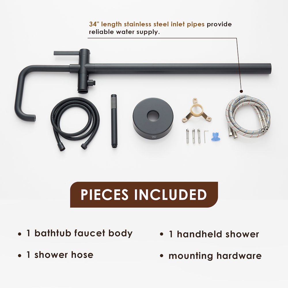 Single Lever Handle Freestanding Floor Mounted Tub Filler. Picture 14