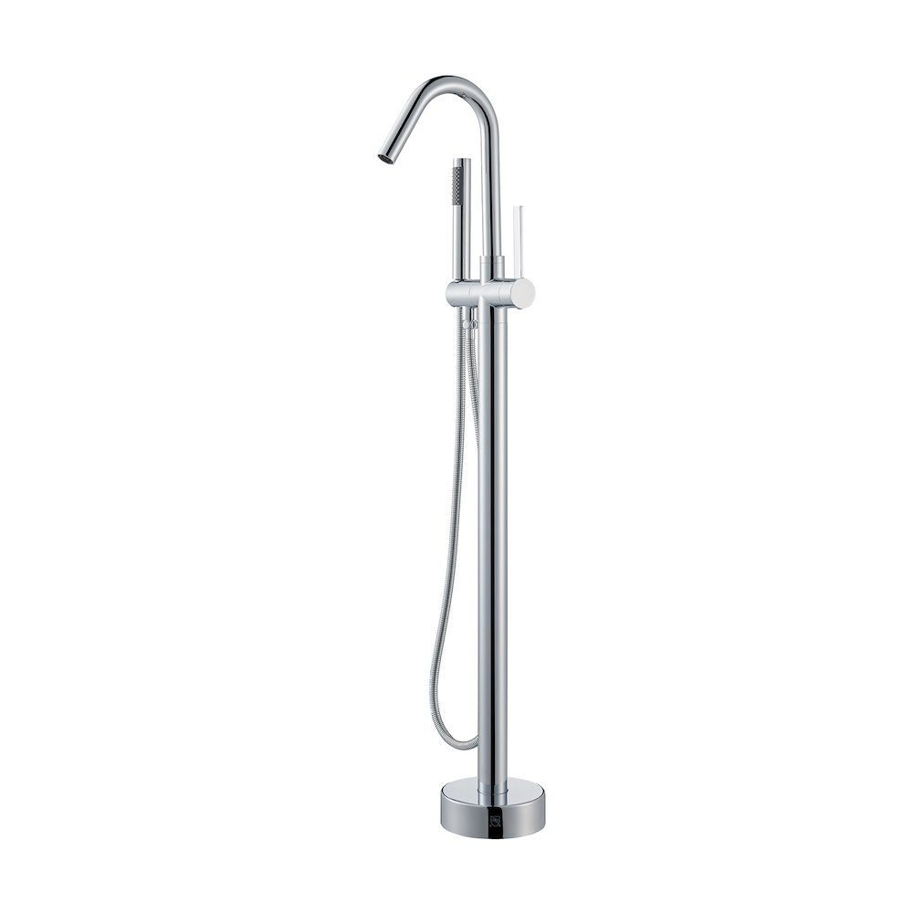 Single Lever Handle Freestanding Floor Mounted Tub Filler. Picture 1