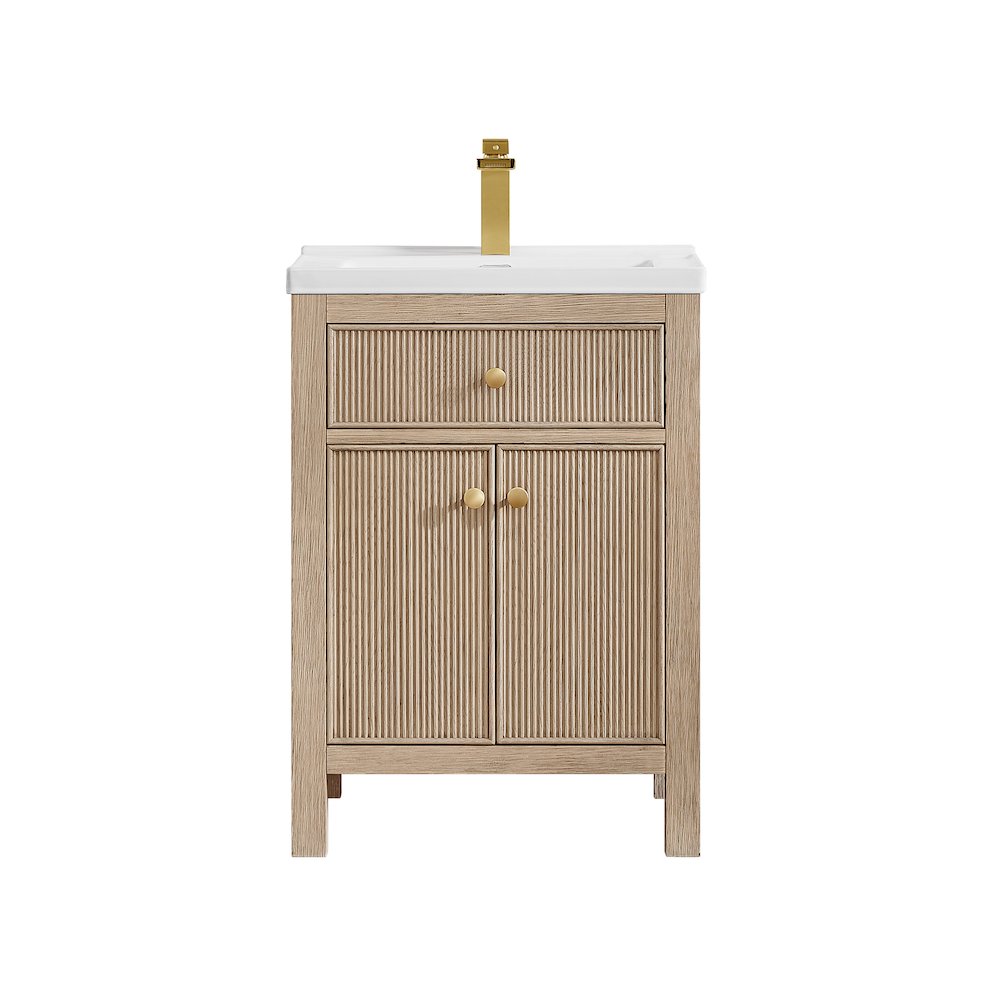 Cerrito 24" Single Bathroom Vanity in Natural Oak. Picture 1