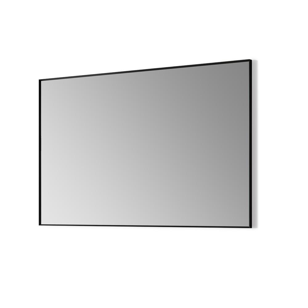 Sassi 48" Rectangle Bathroom/Vanity Matt Black Aluminum Framed Wall Mirror. Picture 2