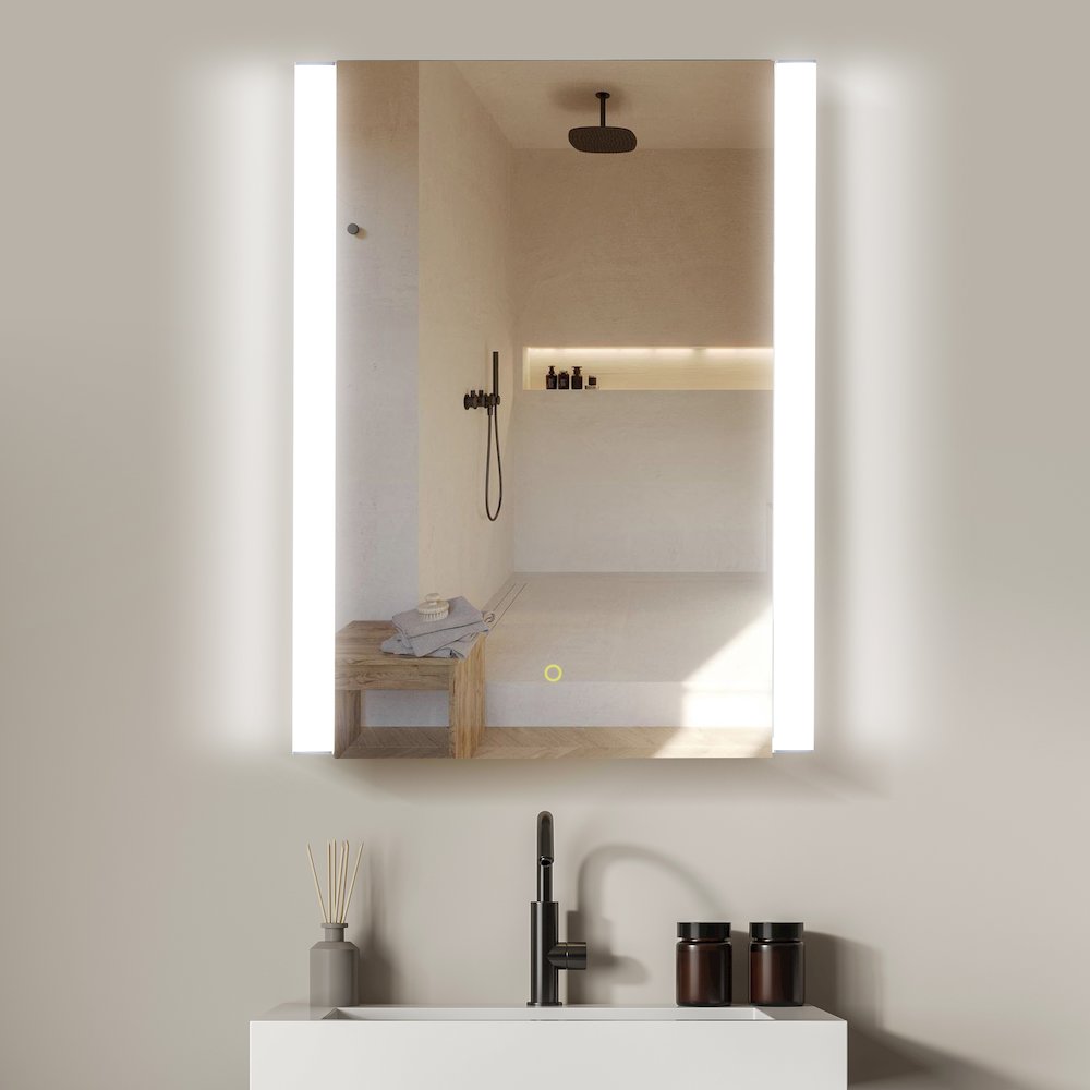 24"x32" Rectangular Bathroom Aluminum Mirror Medicine Cabinet. Picture 2