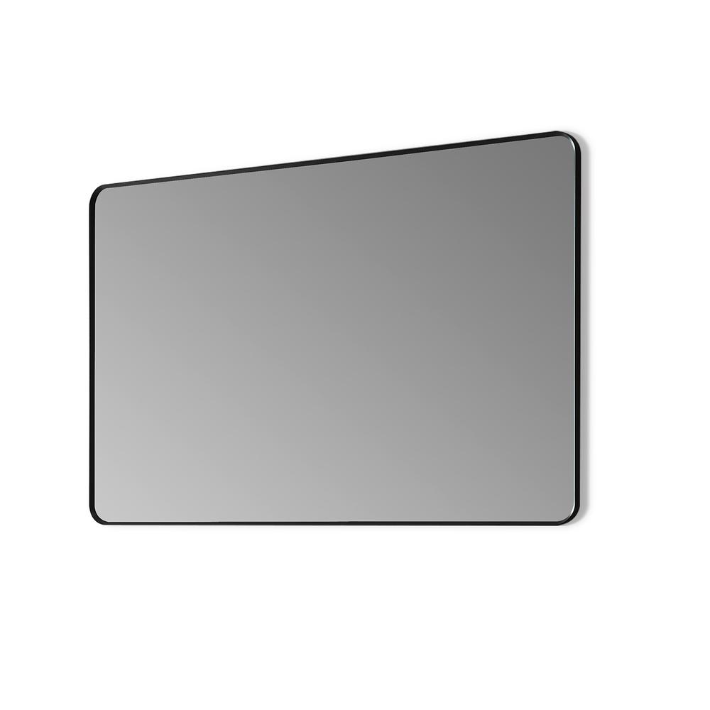 Nettuno 48" Rectangle Bathroom/Vanity Matt Black Aluminum Framed Wall Mirror. Picture 2