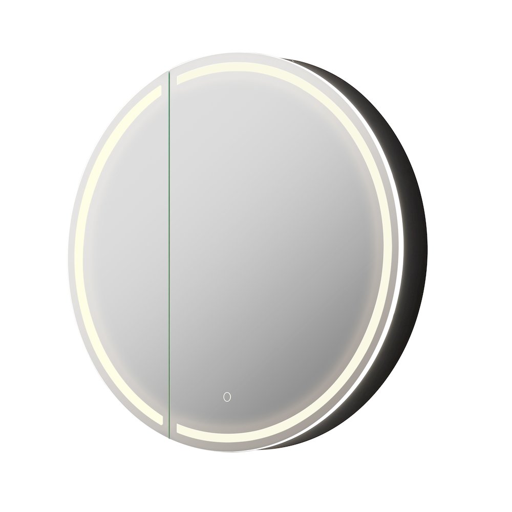 32x32" Round Frameless Surface-Mount Medicine Cabinet. Picture 1