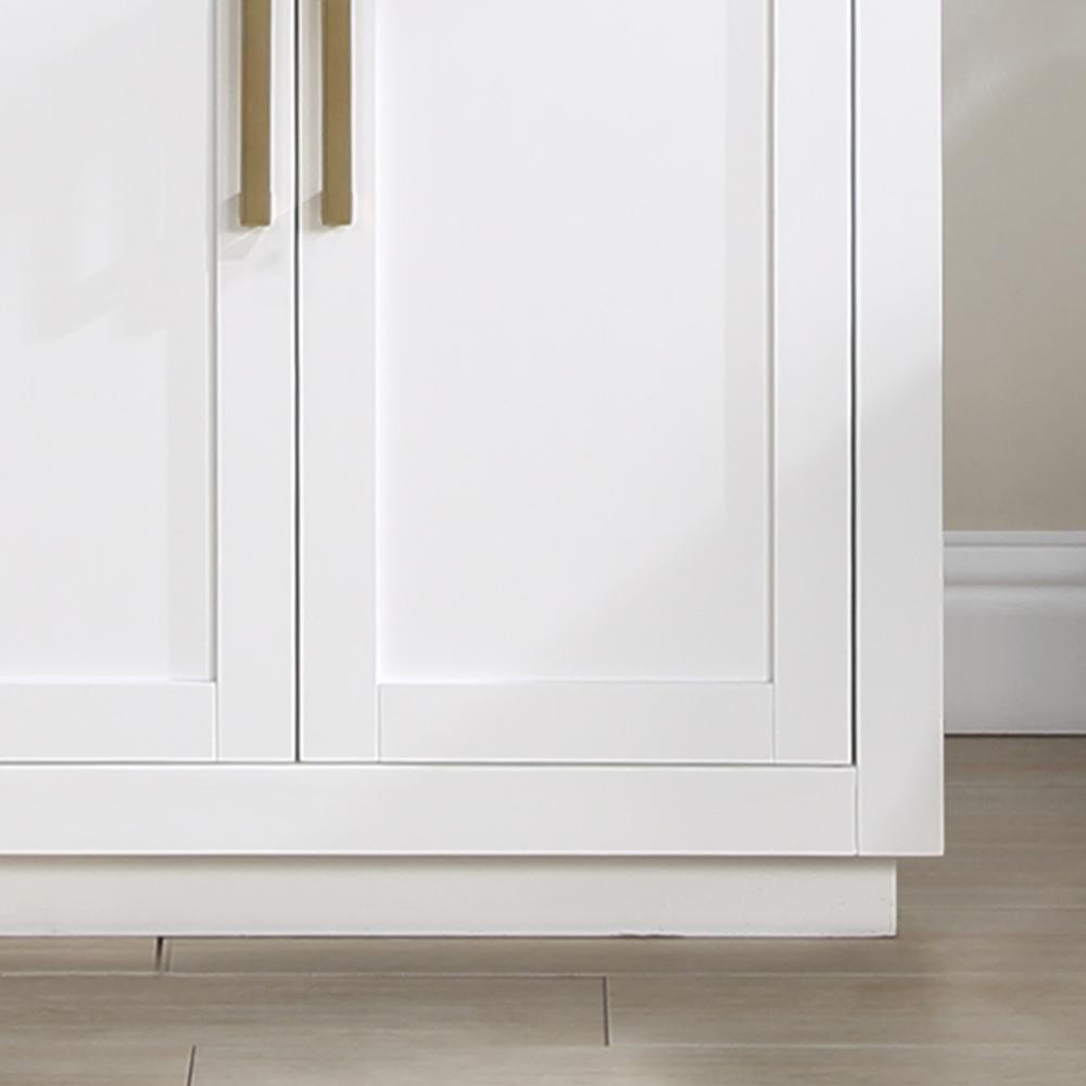 30" Single Bathroom Vanity in White with Mirror. Picture 10