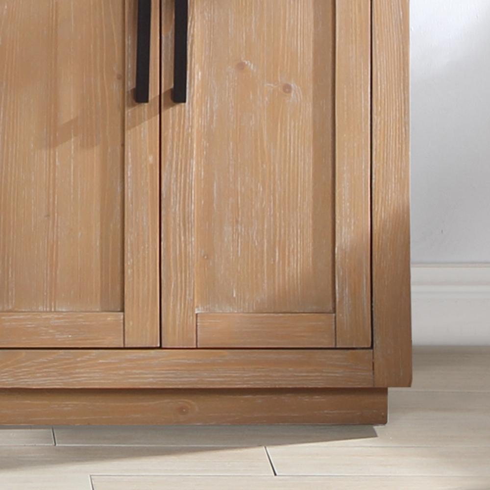 60" Double Bathroom Vanity in Light Brown with Mirror. Picture 9