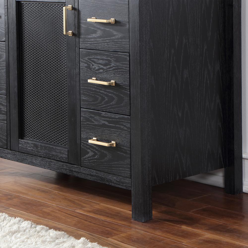 42" Single Bathroom Vanity Set in Black Oak without Mirror. Picture 9
