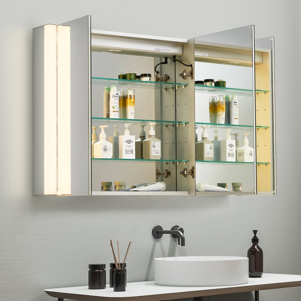 48"x32" Rectangular Bathroom Aluminum Mirror Medicine Cabinet. Picture 7