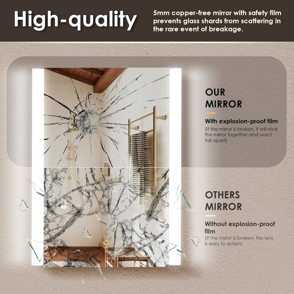 24"x32" Rectangular Bathroom Aluminum Mirror Medicine Cabinet. Picture 11