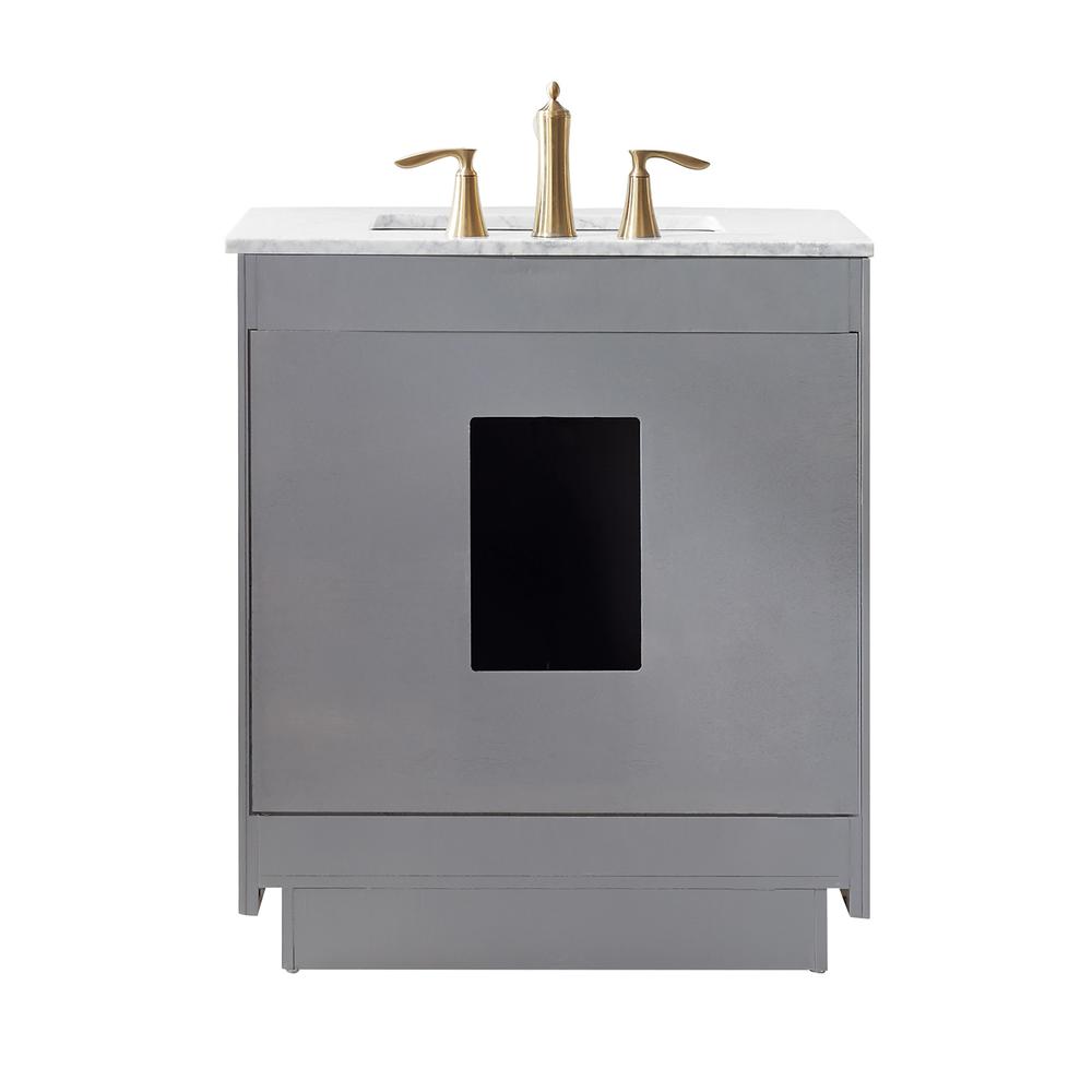 30" Single Bathroom Vanity Set in Gray with Mirror. Picture 2