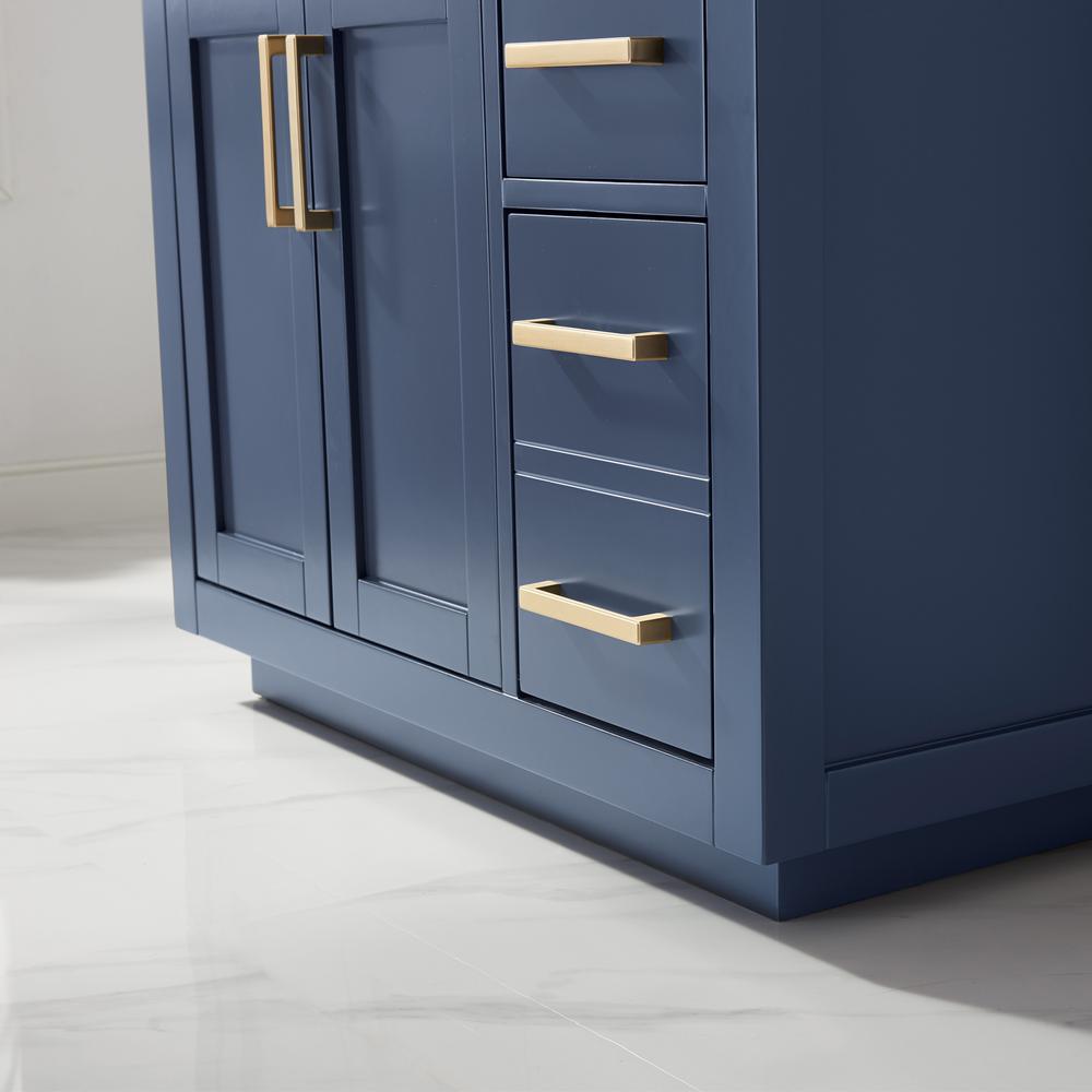 36" Single Bathroom Vanity Set in Royal Blue without Mirror. Picture 9