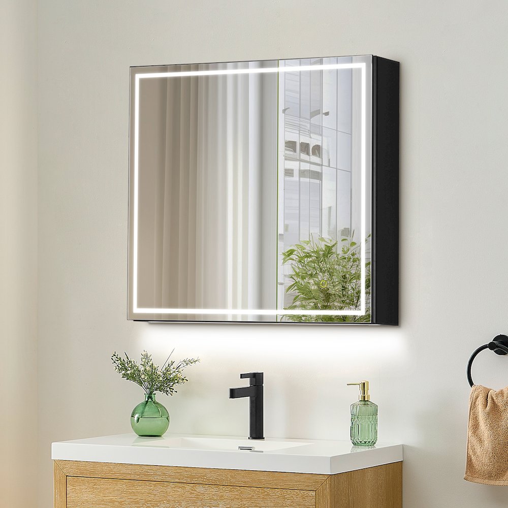 32"x28" Rectangular Frameless Surface-Mount Medicine Cabinet. Picture 4
