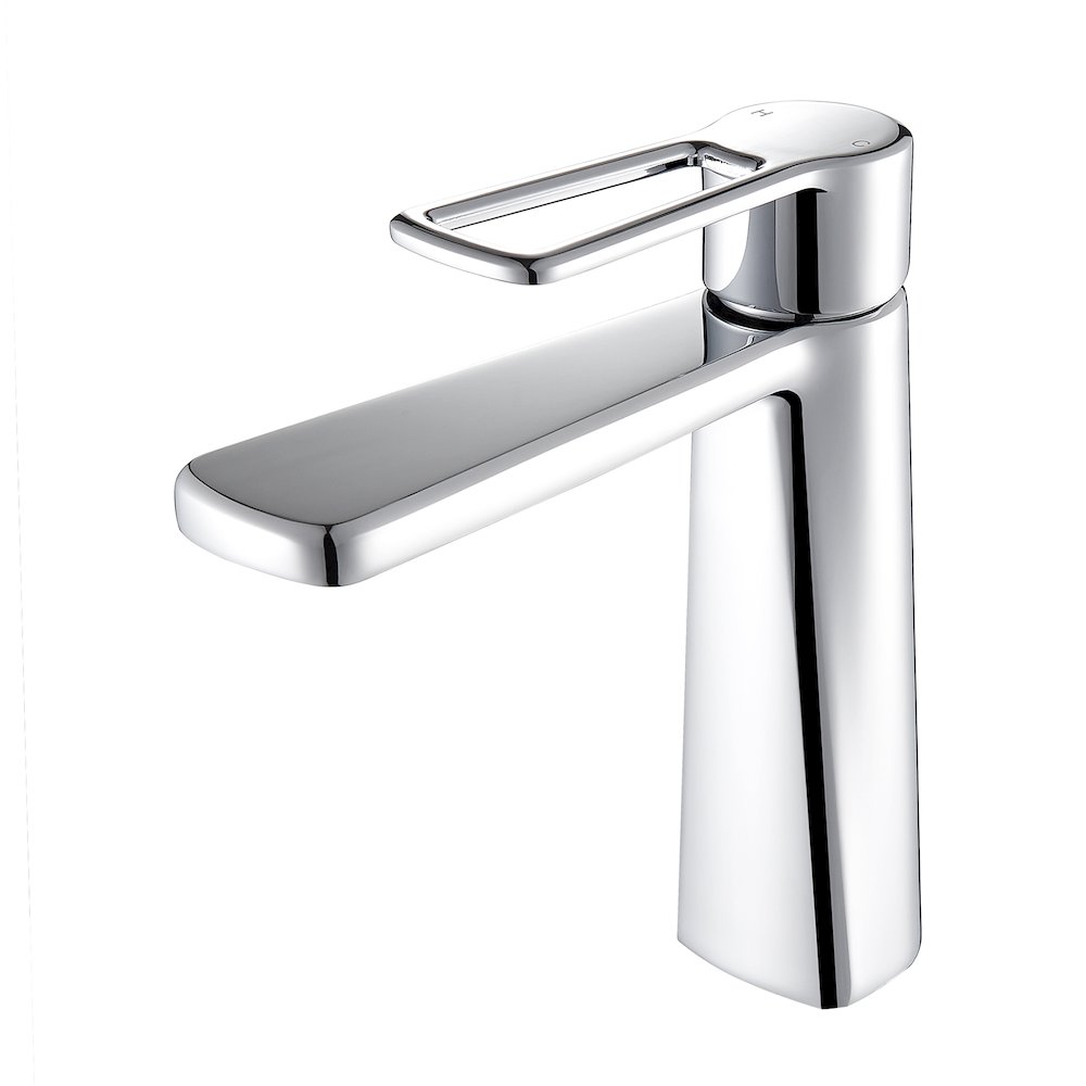 Single Hole Single-Handle Bathroom Faucet in Prolished Chrome. Picture 1