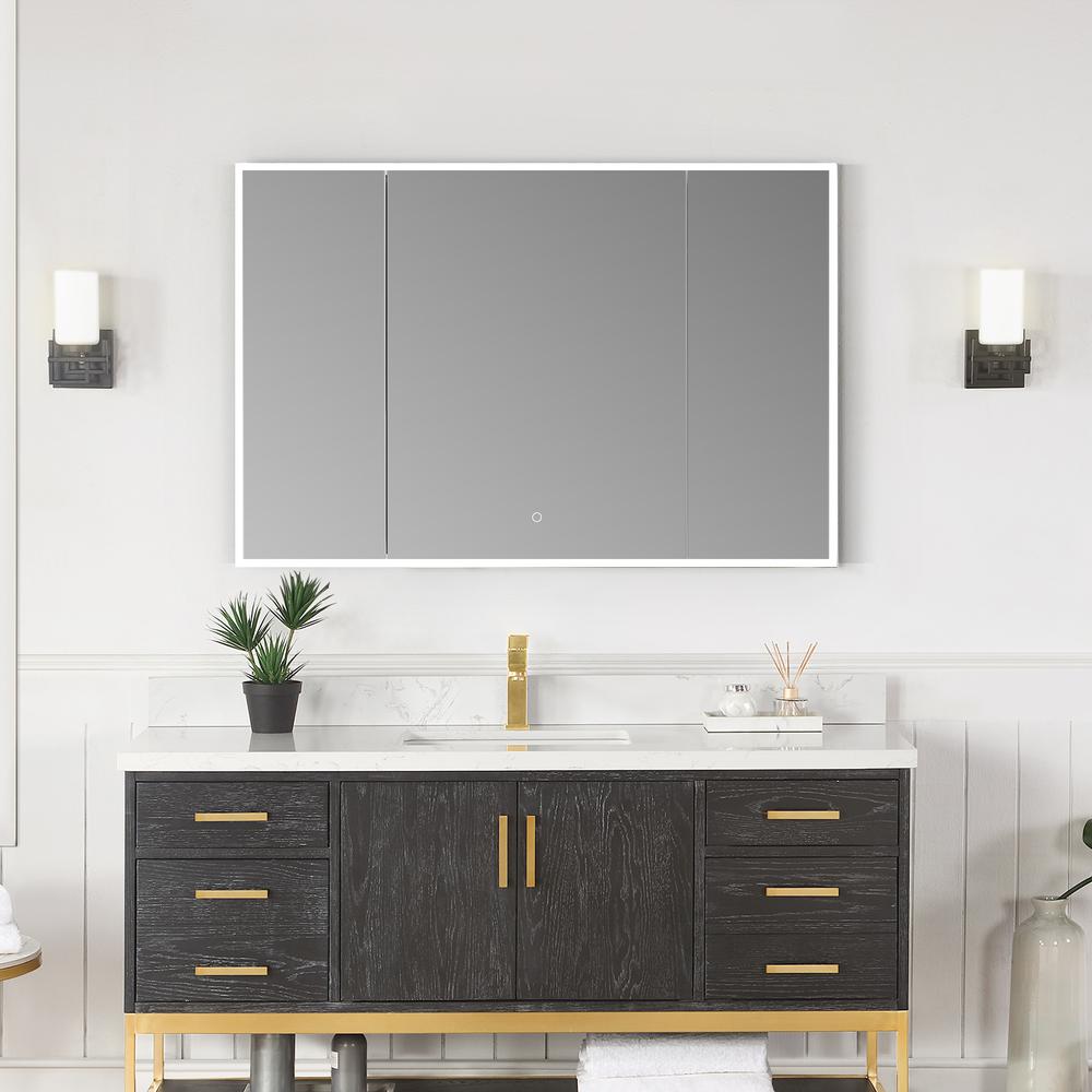 Frameless Surface-Mount/Recessed LED Lighted Bathroom Medicine Cabinet. Picture 8