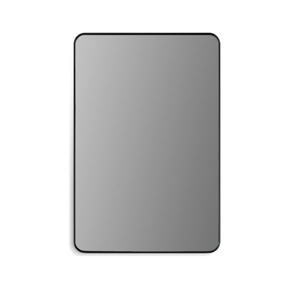 Nettuno 24" Rectangle Bathroom/Vanity Matt Black Aluminum Framed Wall Mirror. Picture 1