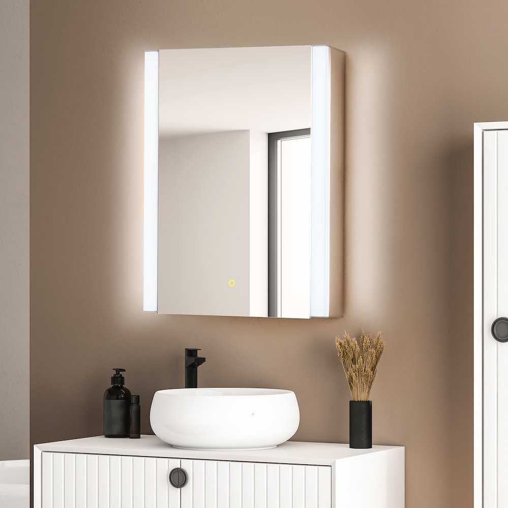 24"x32" Rectangular Bathroom Aluminum Mirror Medicine Cabinet. Picture 7