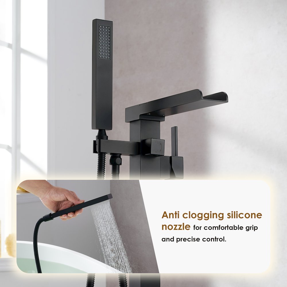 Single Lever Handle Freestanding Floor Mounted Tub Filler. Picture 12