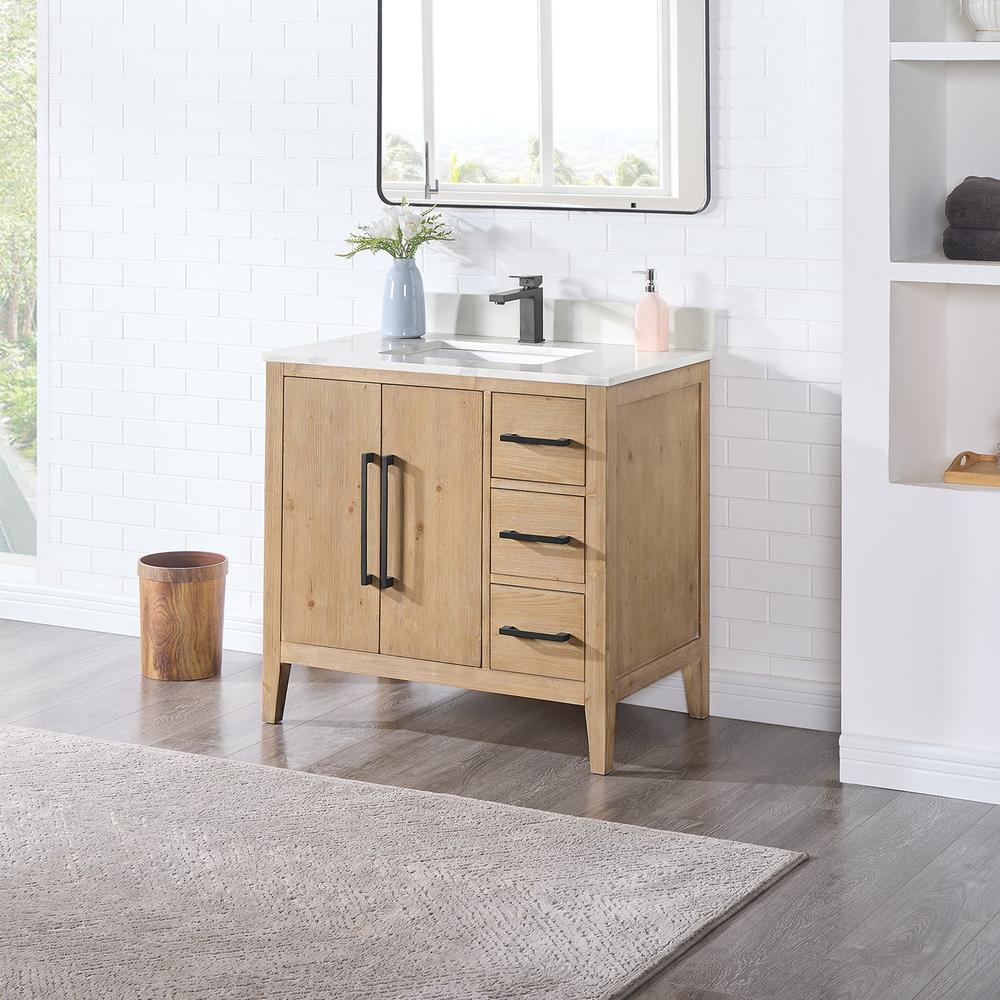 Single Bathroom Cabinet Vanity Base without Top and Sink, no Mirror. Picture 3