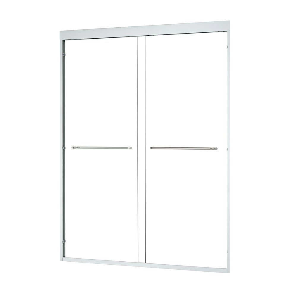 Framed Shower Door in Polished Chrome with Clear Glass. Picture 2