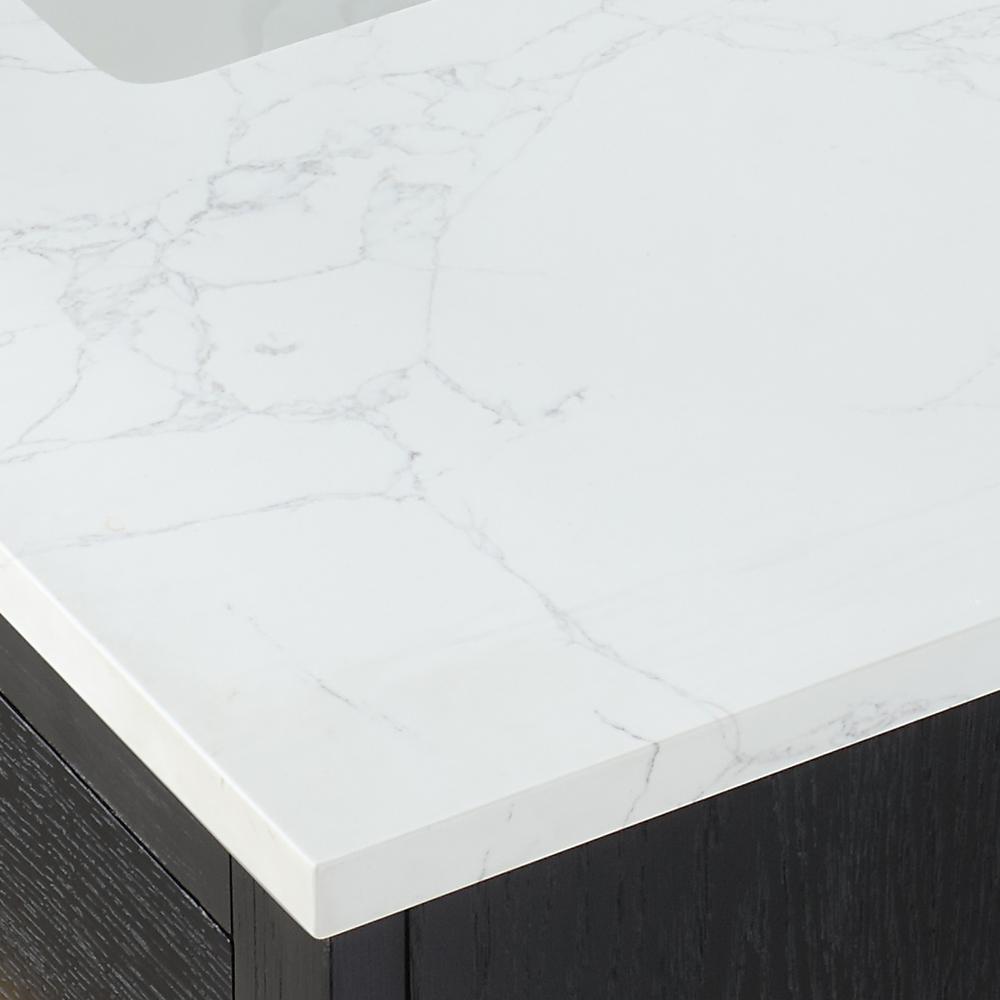 42" Single Bathroom Vanity Set in Black Oak without Mirror. Picture 8