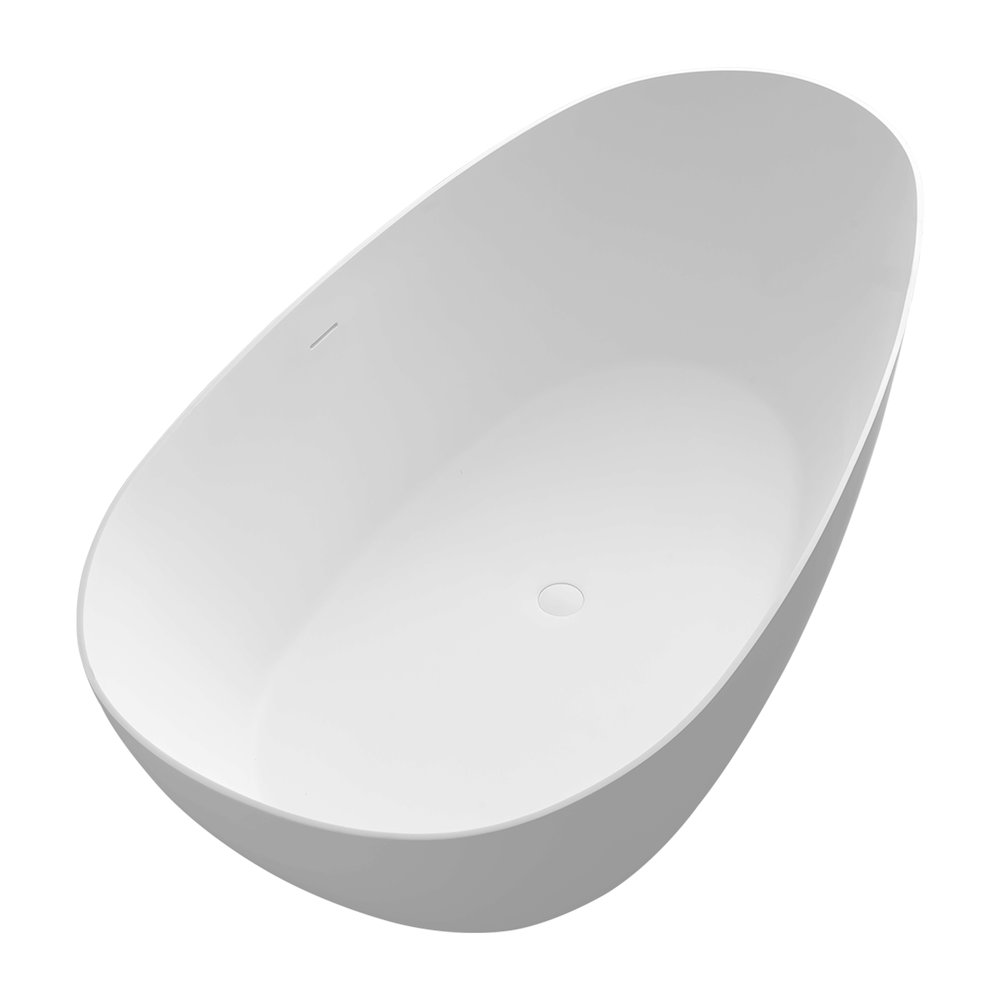 67" x 34" Solid Surface Soaking Bathtub and Integrated Overflow. Picture 3