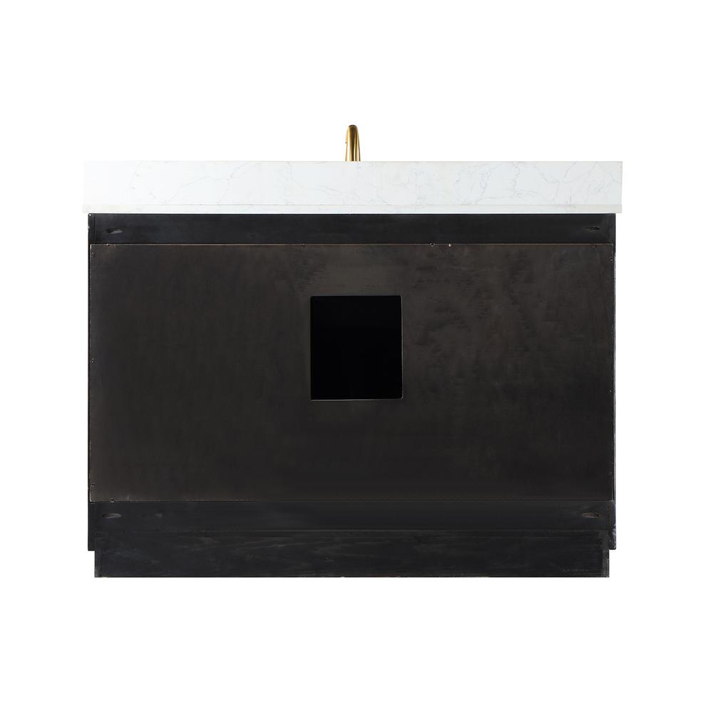 48" Single Bathroom Vanity Set in Black Oak without Mirror. Picture 2