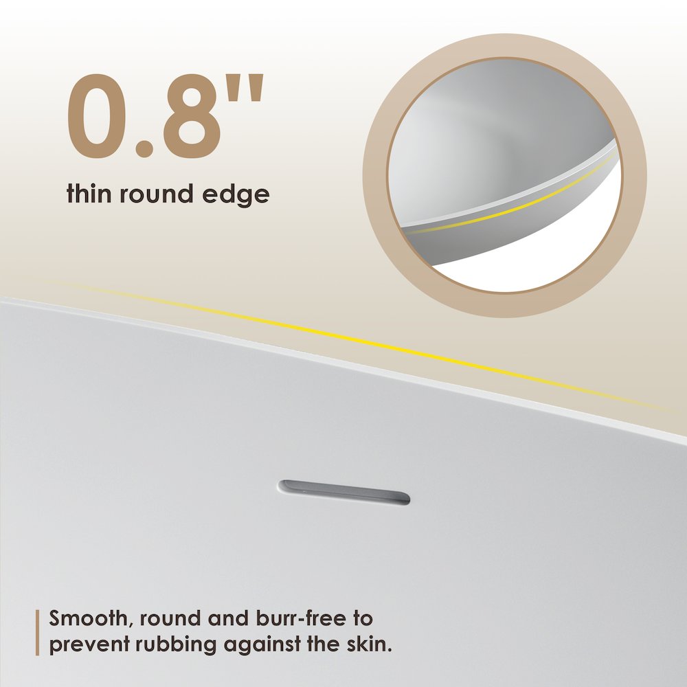 63" x 39" Solid Surface Soaking Bathtub and Integrated Overflow. Picture 20