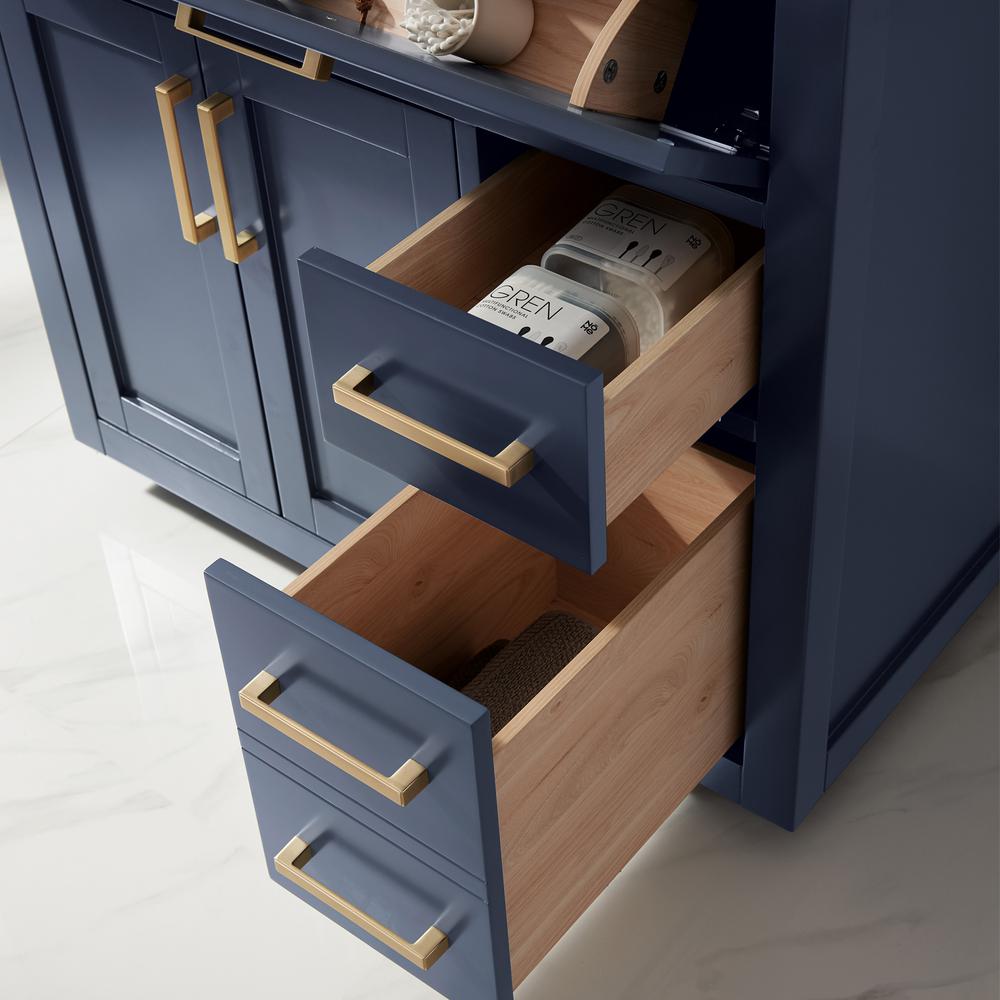 36" Single Bathroom Vanity Set in Royal Blue without Mirror. Picture 4