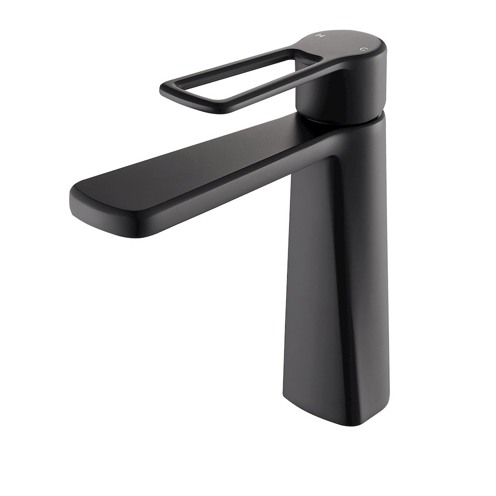 Single Hole Single-Handle Bathroom Faucet in Matte Black. Picture 1