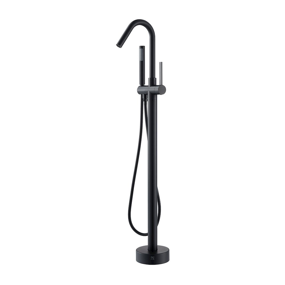 Single Lever Handle Freestanding Floor Mounted Tub Filler. Picture 1