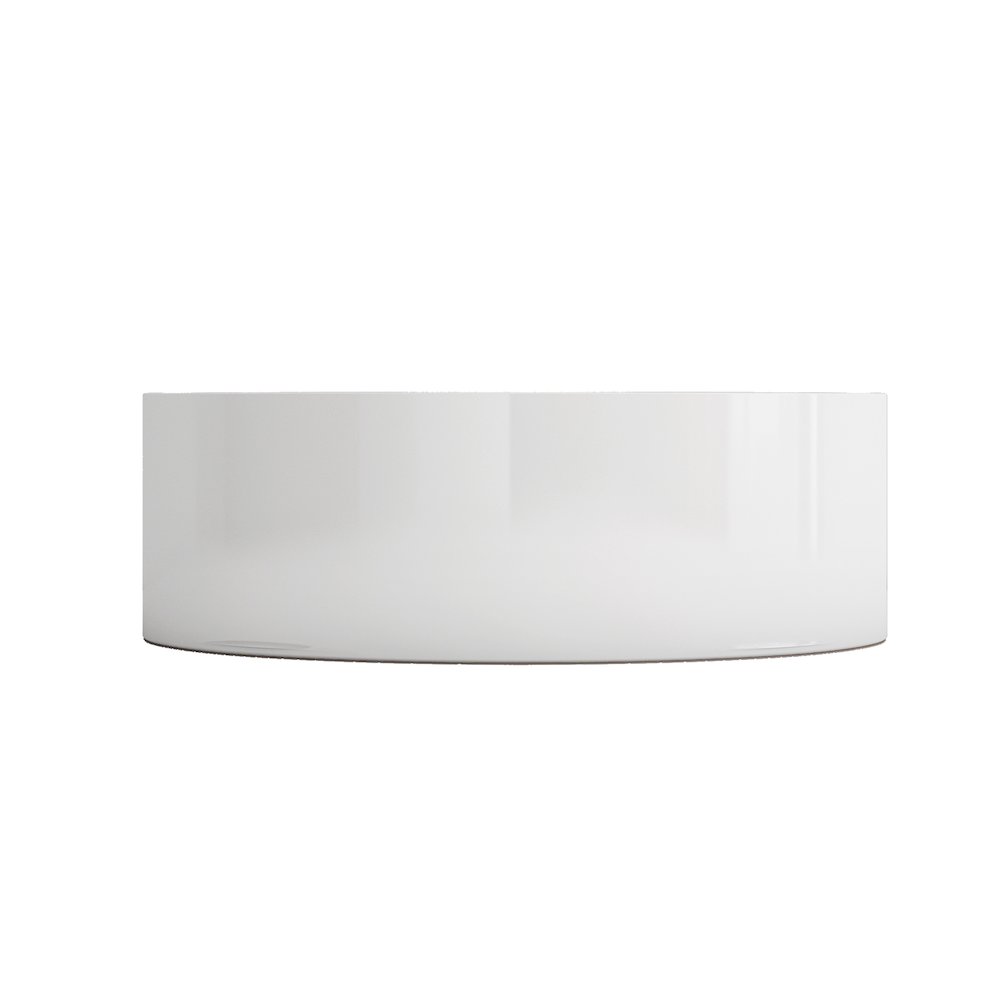 Timitra 18 in. Round White
 Finish Ceramic Vessel Bathroom Vanity Sink. Picture 5