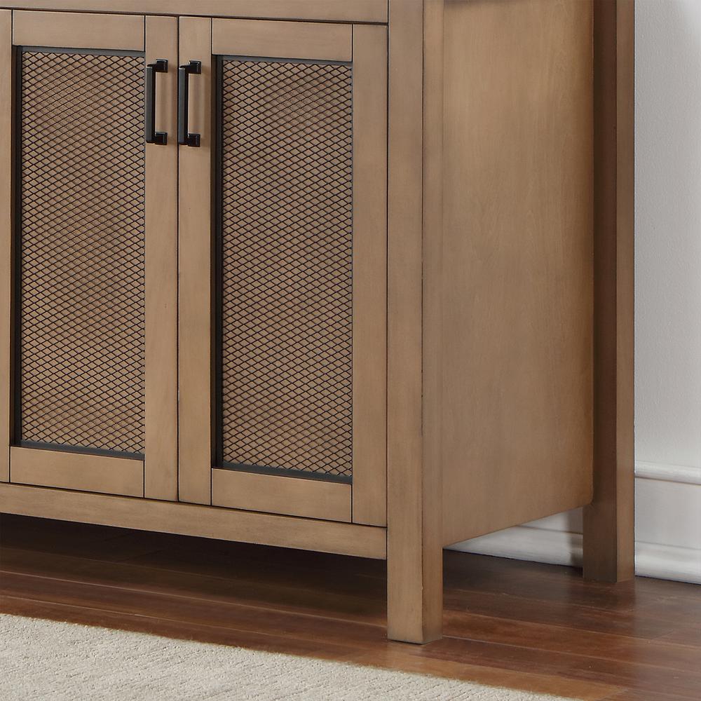 72" Double Bathroom Vanity Set in Brown Pine without Mirror. Picture 9