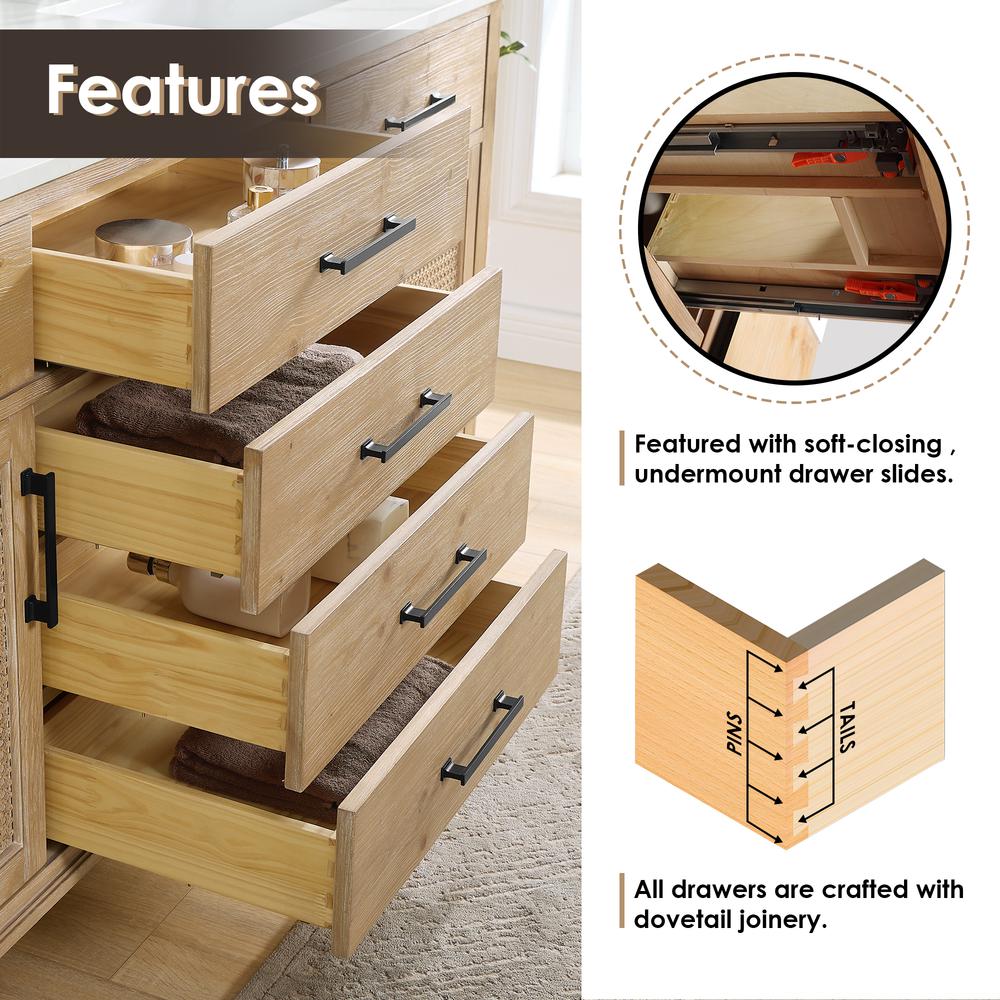 Single Bathroom Cabinet Vanity Base in without Top and Sink, no Mirror. Picture 7