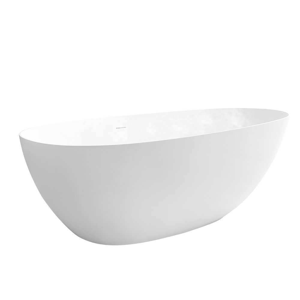 67" x 34" Solid Surface Soaking Bathtub and Integrated Overflow. Picture 2